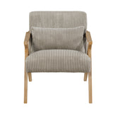 Chevron Taupe Accent Chair by Homelegance at Eve Furniture