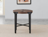 Chevron 22-inch Round End Table by Steve Silver at Eve Furniture