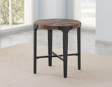 Chevron 22-inch Round End Table by Steve Silver at Eve Furniture