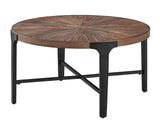 Chevron 36-inch Round Coffee Table by Steve Silver at Eve Furniture
