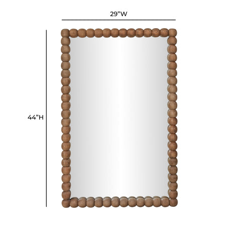 Cheyanne 29"X44" Carved Solid Wood Rectangular Wall Mirror by TOV Furniture at Eve Furniture