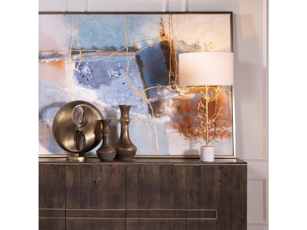 Chianti Gold/White Table Lamp by Crestview at Eve Furniture