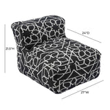 Chiara Indoor / Outdoor Black Accent Pouf by TOV Furniture at Eve Furniture