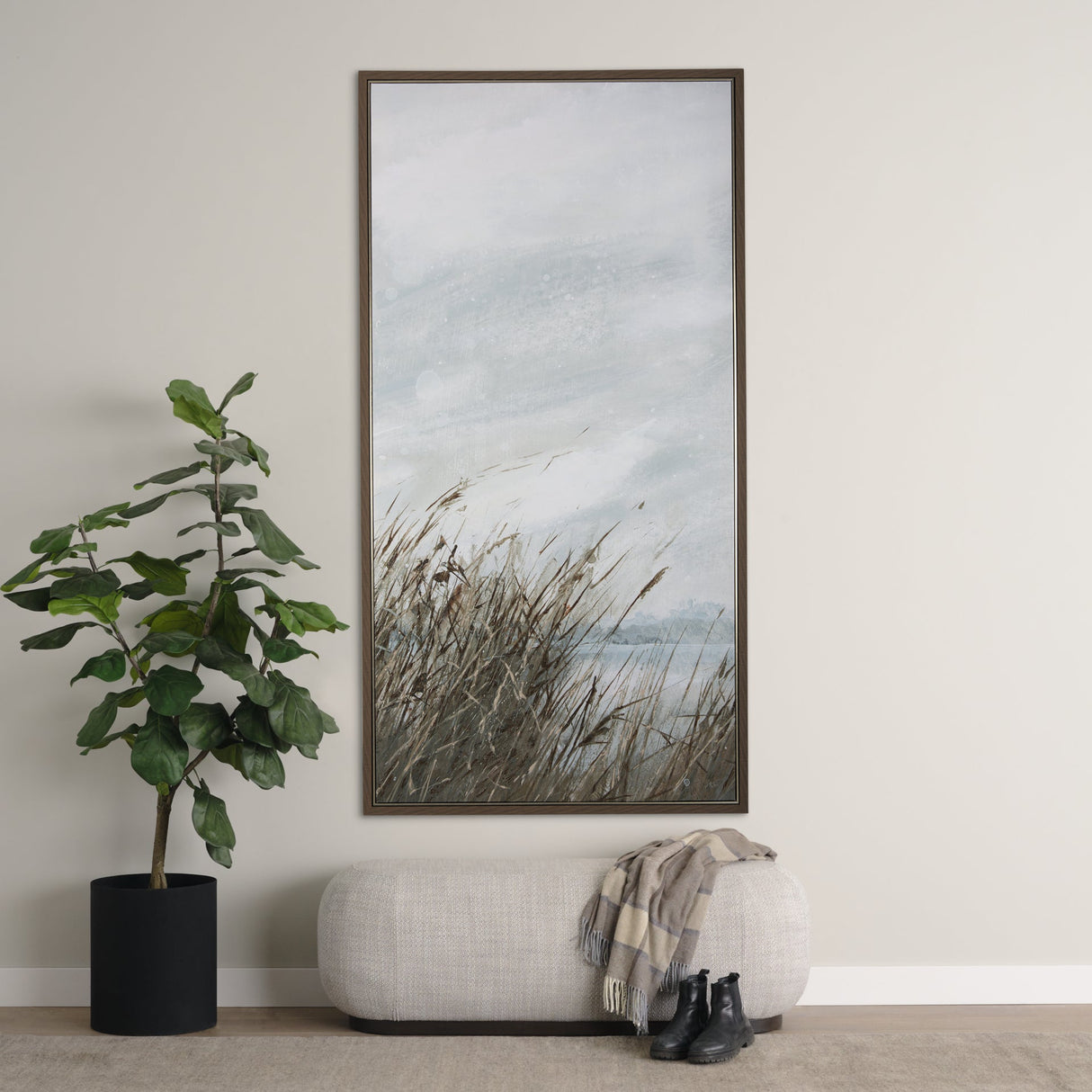 Chilly Breeze I by Mercana Studio a Hand Embellished Textured Framed Canvas by Mercana at Eve Furniture