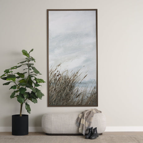 Chilly Breeze I by Mercana Studio a Hand Embellished Textured Framed Canvas by Mercana at Eve Furniture