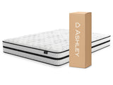 Chime 10 Inch Hybrid White California King Mattress in a Box by Ashley at Eve Furniture