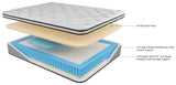 Chime 10 Inch Hybrid White California King Mattress in a Box by Ashley at Eve Furniture