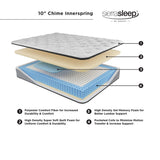 Chime 10 Inch Hybrid White California King Mattress in a Box by Ashley at Eve Furniture