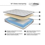 Chime 10 Inch Hybrid White California King Mattress in a Box