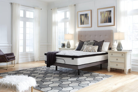 Chime 12 Inch Hybrid White California King Mattress in a Box by Ashley at Eve Furniture