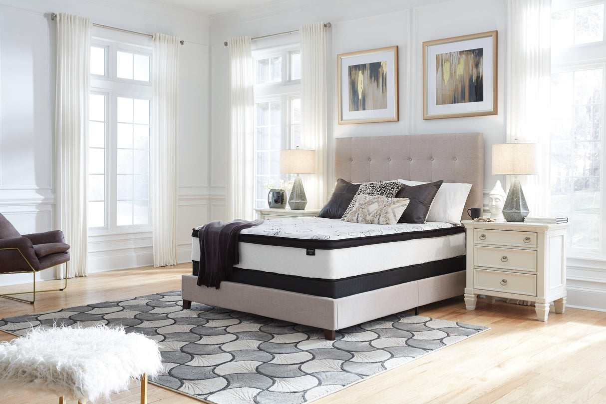 Chime 12 Inch Hybrid White California King Mattress in a Box by Ashley at Eve Furniture