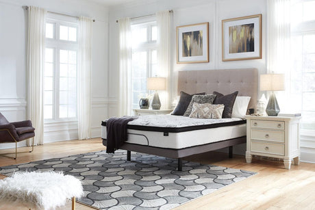 Chime 12 Inch Hybrid White Queen Mattress in a Box by Ashley at Eve Furniture