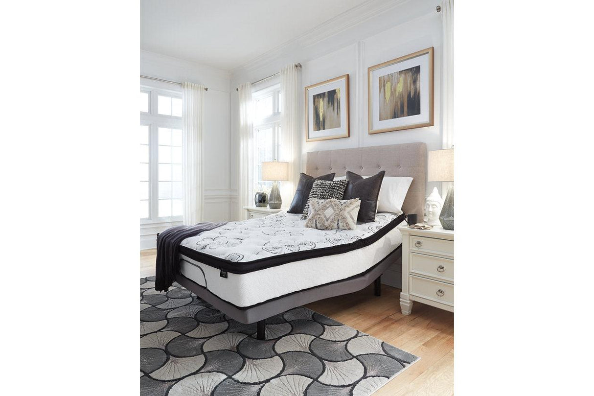 Chime 12 Inch Hybrid White Queen Mattress in a Box by Ashley at Eve Furniture