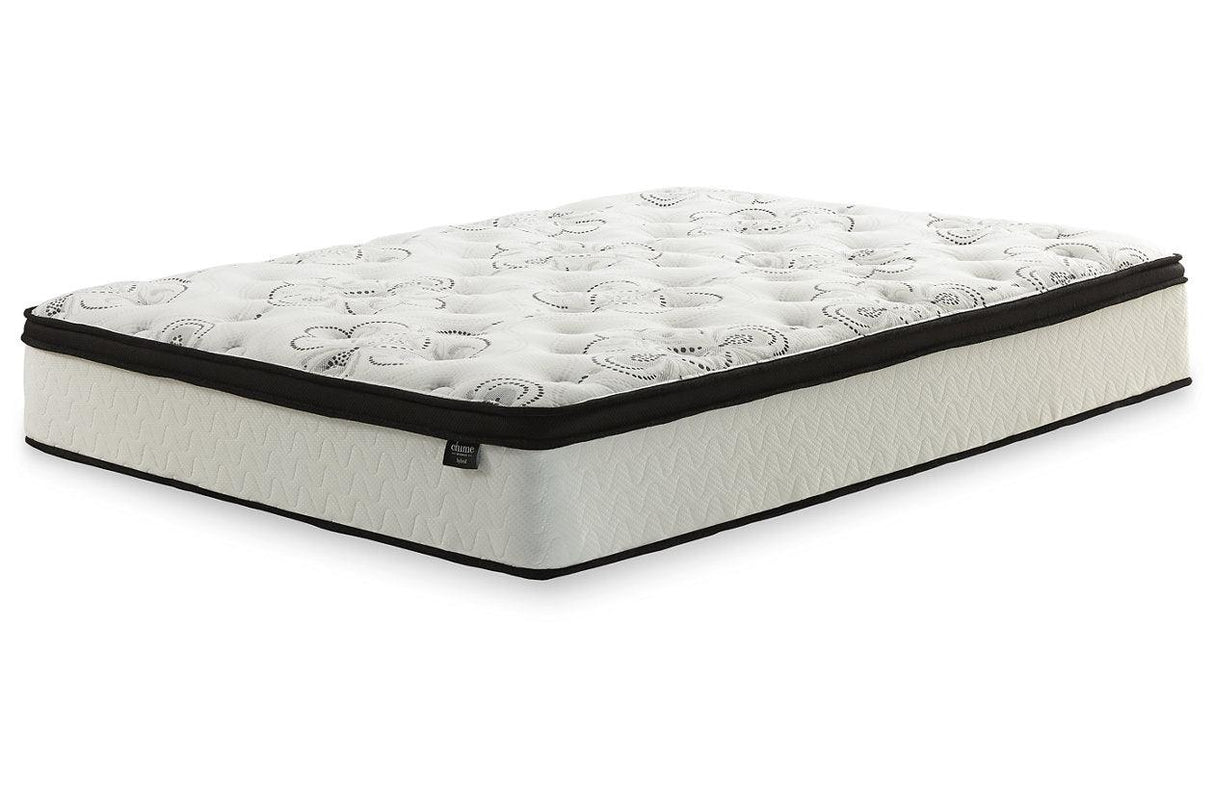 Chime 12 Inch Hybrid White Queen Mattress in a Box by Ashley at Eve Furniture