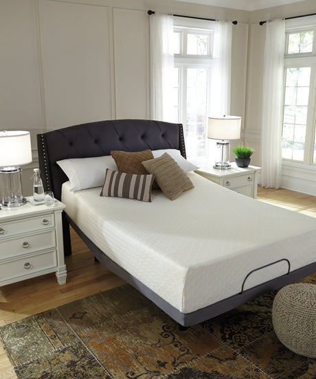 Chime 12 Inch Memory Foam White California King Mattress in a Box by Ashley at Eve Furniture