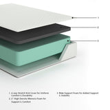 Chime 12 Inch Memory Foam White California King Mattress in a Box by ASHLEY FURNITURE at Eve Furniture