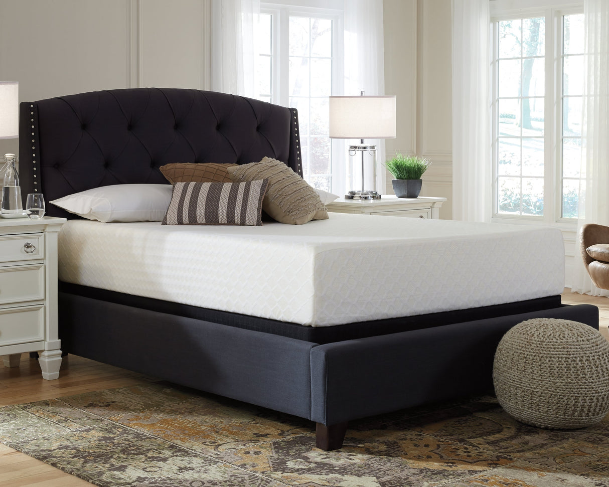 Chime 12 Inch Memory Foam White California King Mattress in a Box by ASHLEY FURNITURE at Eve Furniture