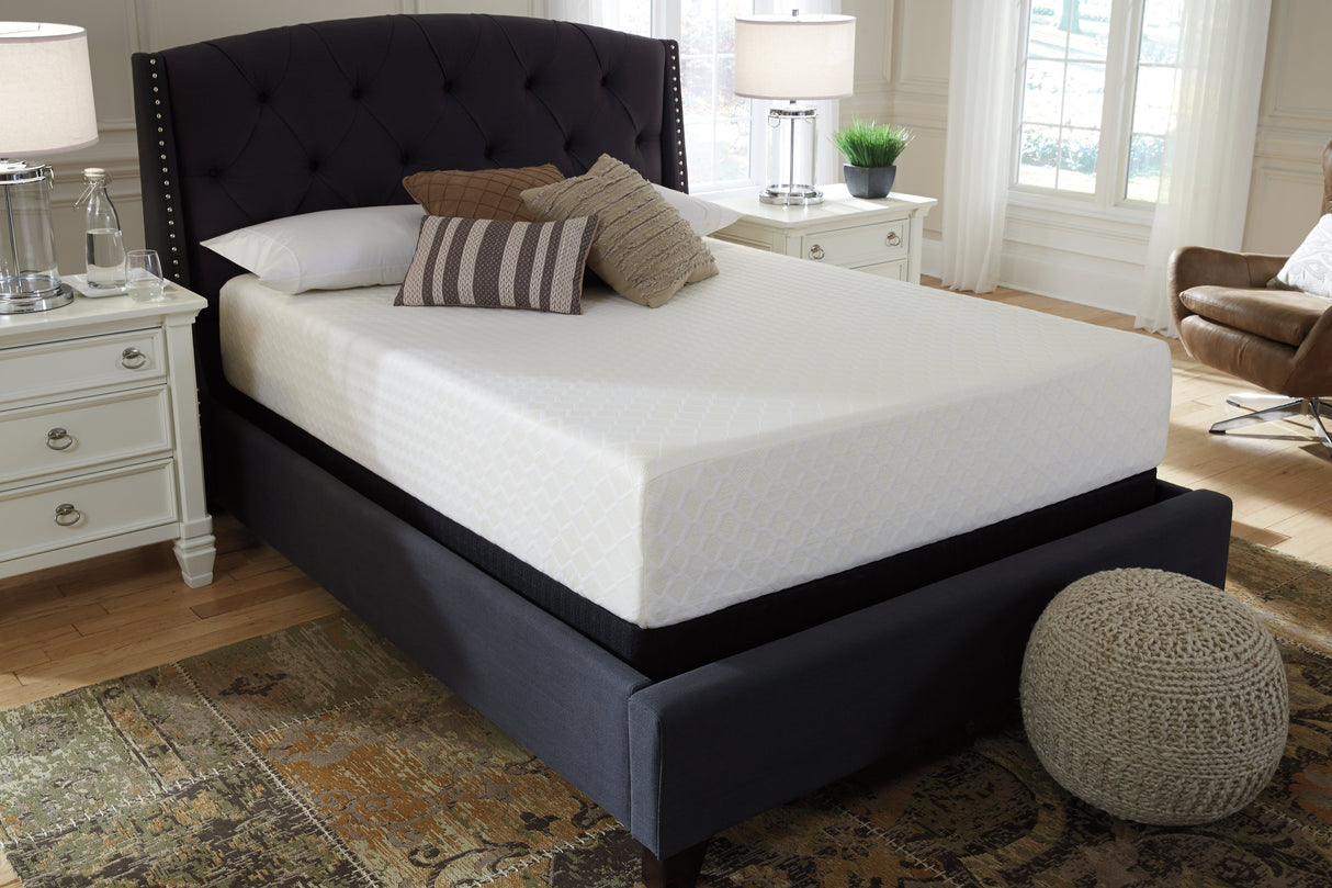 Chime 12 Inch Memory Foam White California King Mattress in a Box by ASHLEY FURNITURE at Eve Furniture
