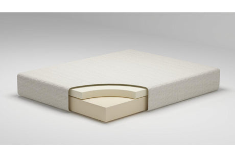 Chime 8 Inch Memory Foam White Full Mattress in a Box by Ashley at Eve Furniture