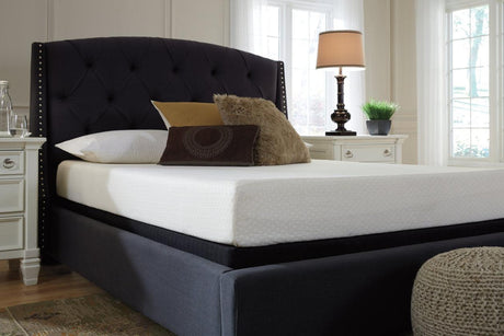 Chime 8 Inch Memory Foam White King Mattress in a Box by Ashley at Eve Furniture