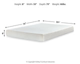 Chime 8 Inch Memory Foam White Queen Mattress in a Box by Ashley at Eve Furniture