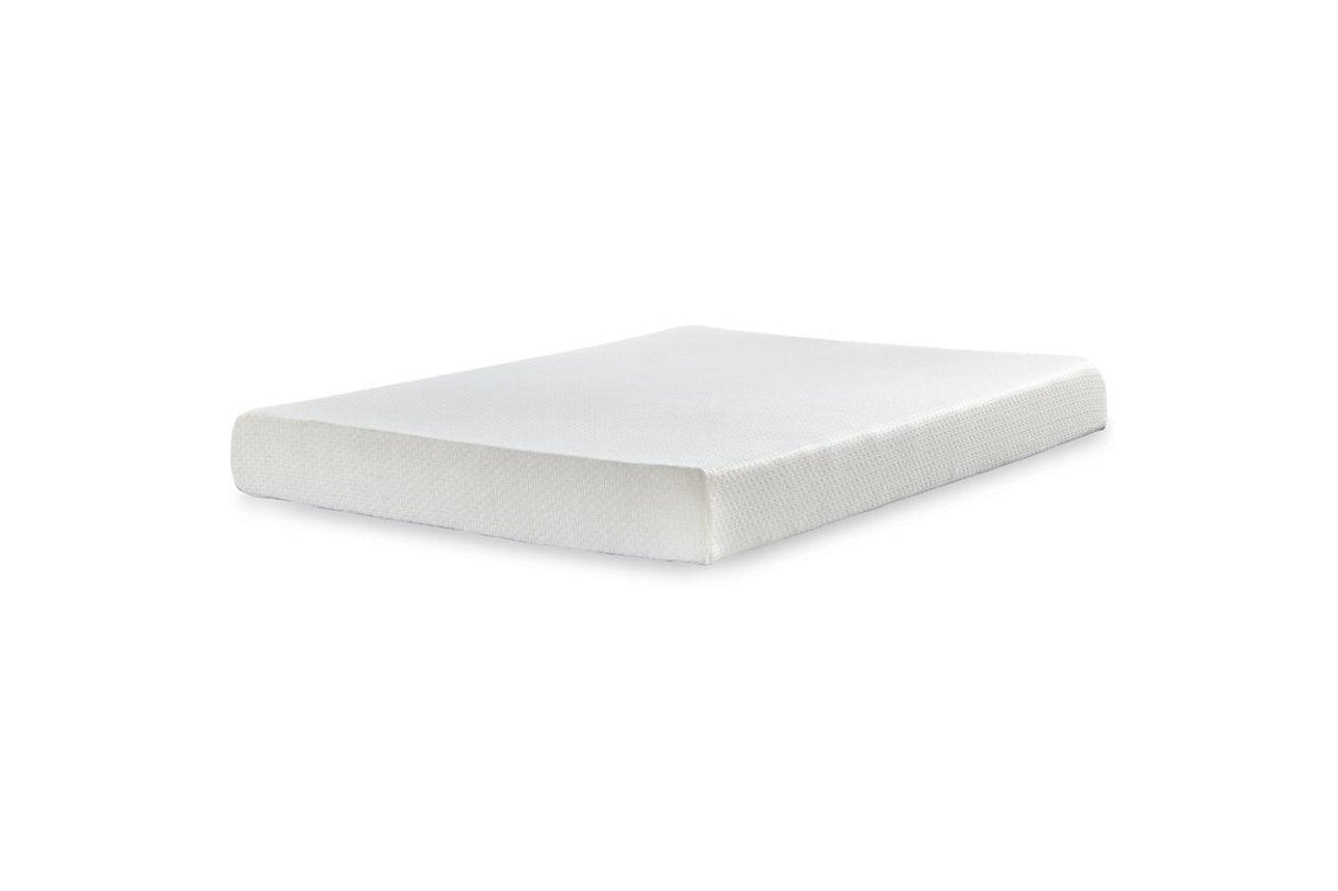 Chime 8 Inch Memory Foam White Queen Mattress in a Box by Ashley at Eve Furniture