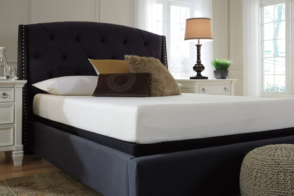 Chime 8 Inch Memory Foam White Twin Mattress in a Box by Ashley at Eve Furniture