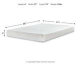 Chime 8 Inch Memory Foam White Twin Mattress in a Box by Ashley at Eve Furniture
