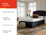 Chime 8 Inch Memory Foam White Twin Mattress in a Box by Ashley at Eve Furniture