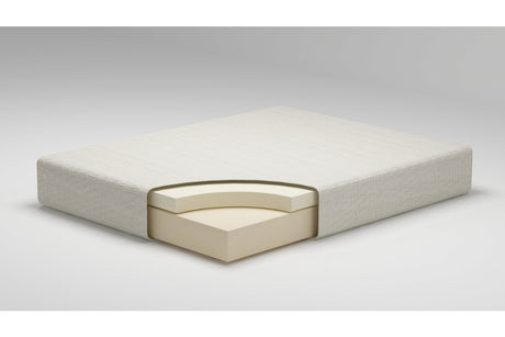 Chime 8 Inch Memory Foam White Twin Mattress in a Box by Ashley at Eve Furniture