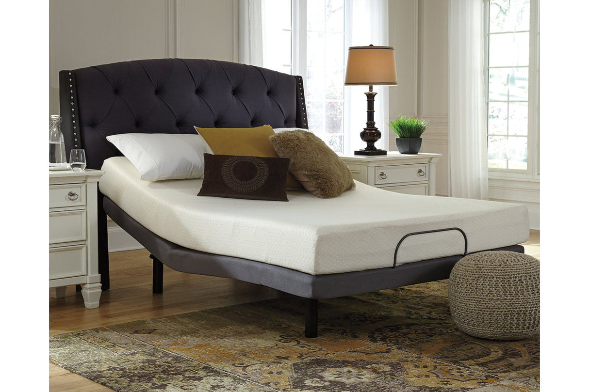 Chime 8 Inch Memory Foam White Twin Mattress in a Box by Ashley at Eve Furniture