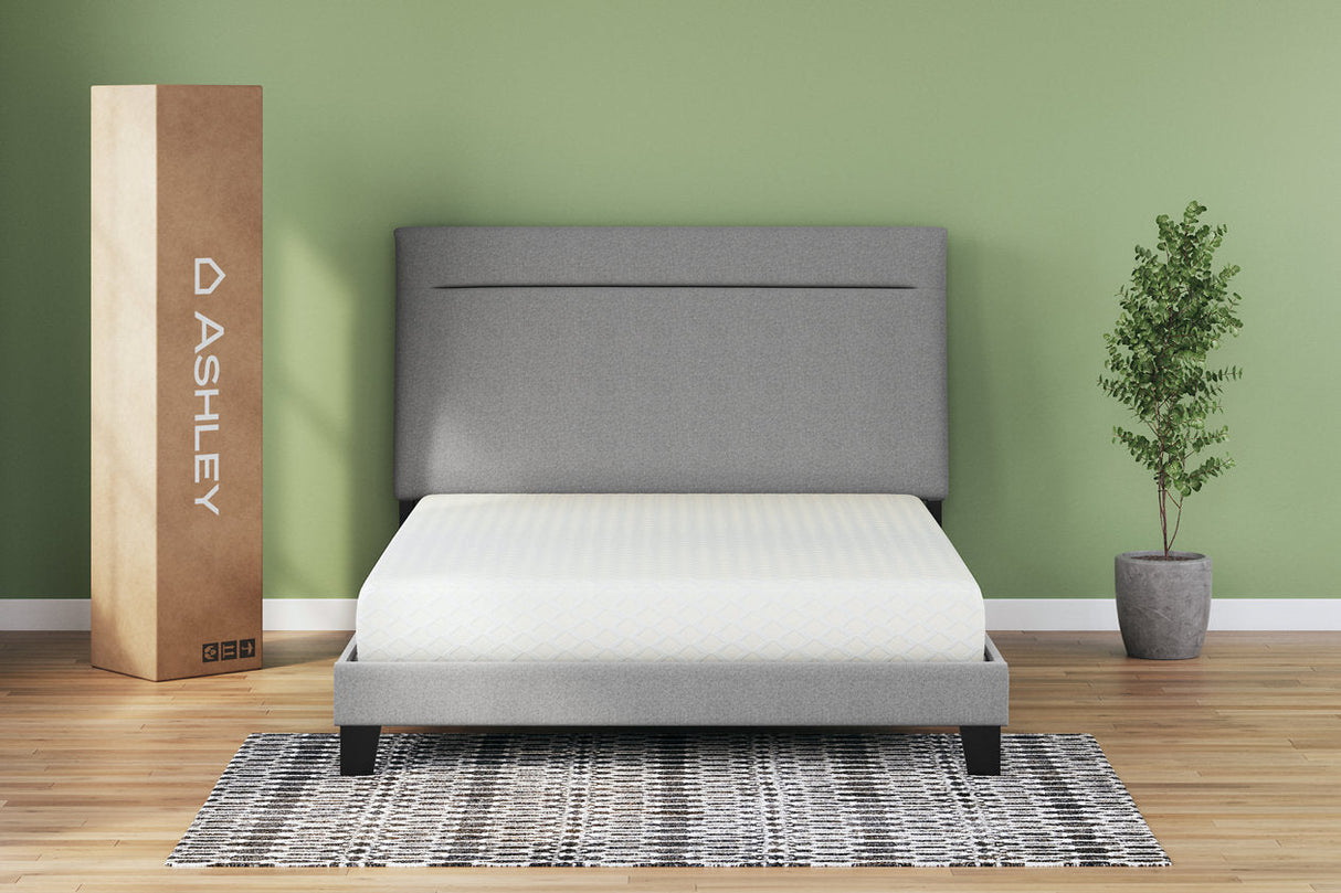 Chime 8 Inch Memory Foam White Twin Mattress in a Box by Ashley at Eve Furniture