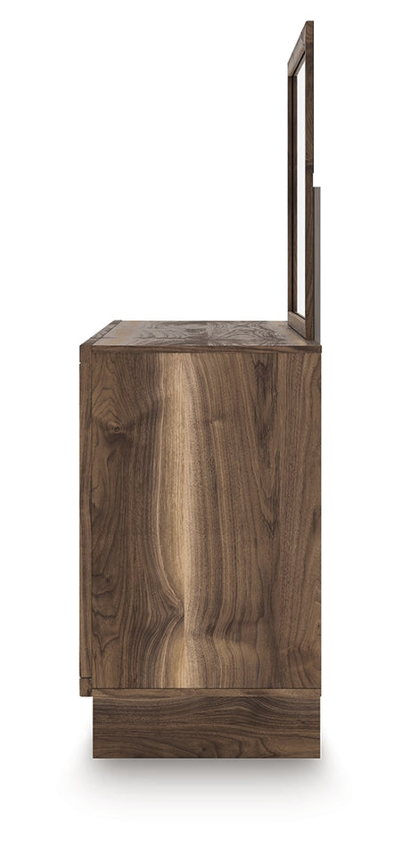 Chirason Brown Dresser and Mirror by Ashley at Eve Furniture