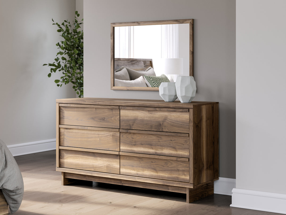 Chirason Brown Dresser and Mirror by Ashley at Eve Furniture