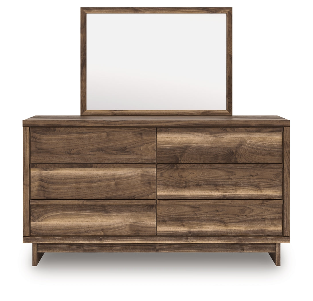 Chirason Brown Dresser and Mirror by Ashley at Eve Furniture