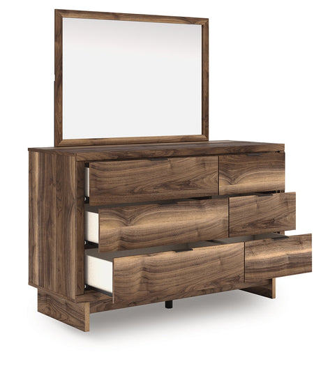 Chirason Brown Dresser and Mirror by Ashley at Eve Furniture