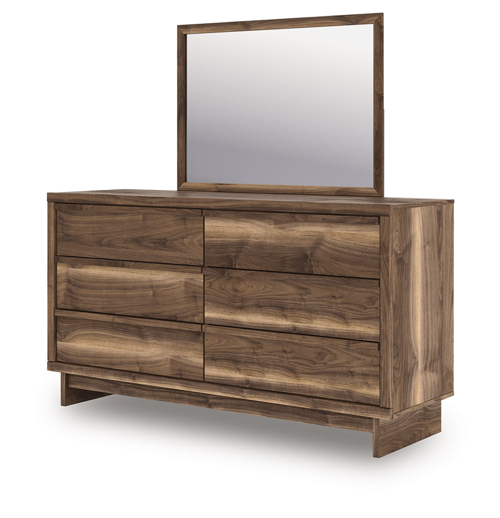 Chirason Brown Dresser and Mirror by Ashley at Eve Furniture