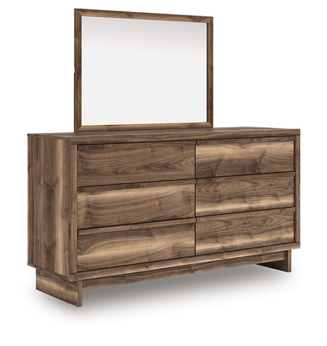 Chirason Brown Dresser and Mirror by Ashley at Eve Furniture