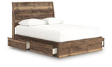 Chirason Brown Queen Panel Bed with Storage by Ashley at Eve Furniture