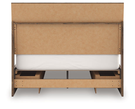 Chirason Brown Queen Panel Bed with Storage by Ashley at Eve Furniture