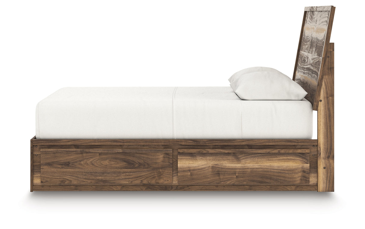Chirason Brown Queen Panel Bed with Storage by Ashley at Eve Furniture