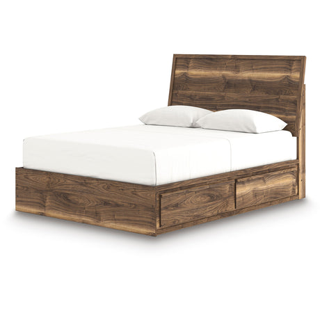 Chirason Brown Storage Panel Bedroom Set with 4 Side Drawers by Ashley at Eve Furniture