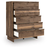 Chirason Brown Storage Panel Bedroom Set with 4 Side Drawers by Ashley at Eve Furniture