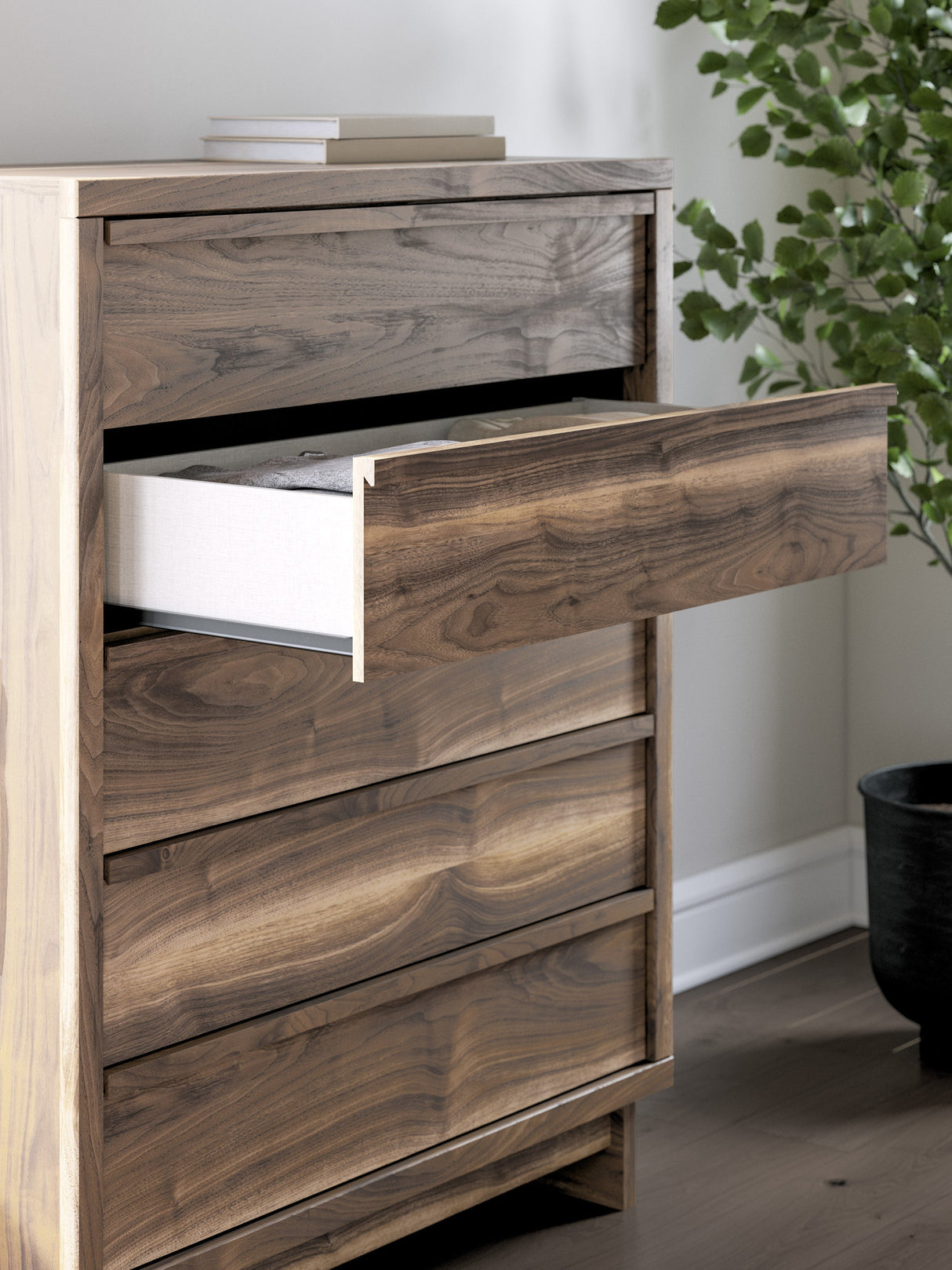 Chirason Brown Storage Panel Bedroom Set with 4 Side Drawers by Ashley at Eve Furniture