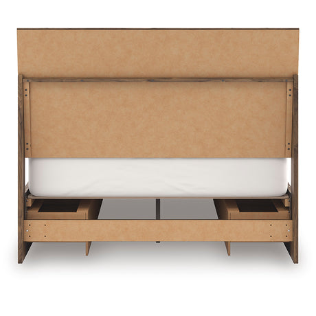 Chirason Brown Storage Panel Bedroom Set with 4 Side Drawers by Ashley at Eve Furniture