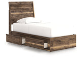 Chirason Brown Twin Panel Bed with Storage by Ashley at Eve Furniture