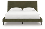 Chirason Sage Green California King Upholstered Bed with Roll Slats by Ashley at Eve Furniture