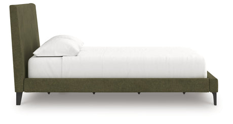 Chirason Sage Green California King Upholstered Bed with Roll Slats by Ashley at Eve Furniture