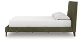 Chirason Sage Green California King Upholstered Bed with Roll Slats by Ashley at Eve Furniture