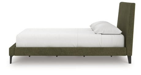 Chirason Sage Green California King Upholstered Bed with Roll Slats by Ashley at Eve Furniture